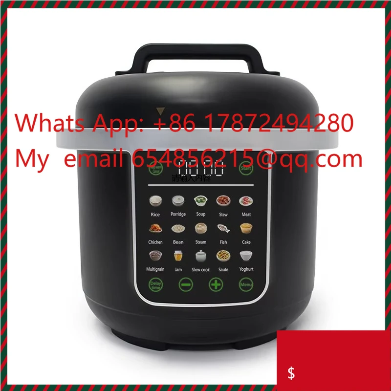 Multi-purpose Electric Pressure Cooker Full Automatic 6L Smart Rice Cooker Intelligent Multi-function 70kpa Kitchen Slow Cooker