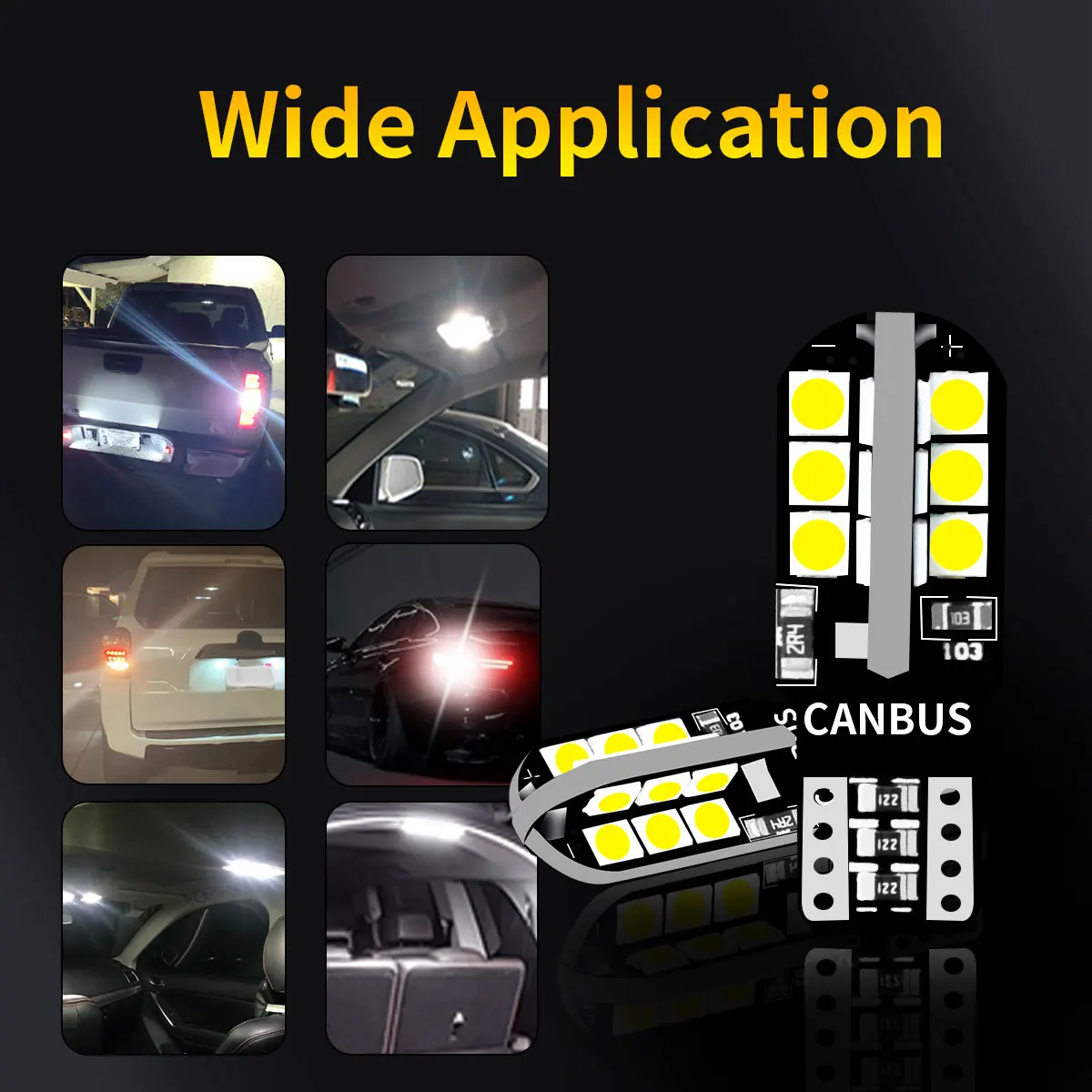 2 قطعة T10 W5W WY5W 5W5 LED ينطبق على السيارات الفرامل القيادة يعرض أضواء مخطط العرض #5