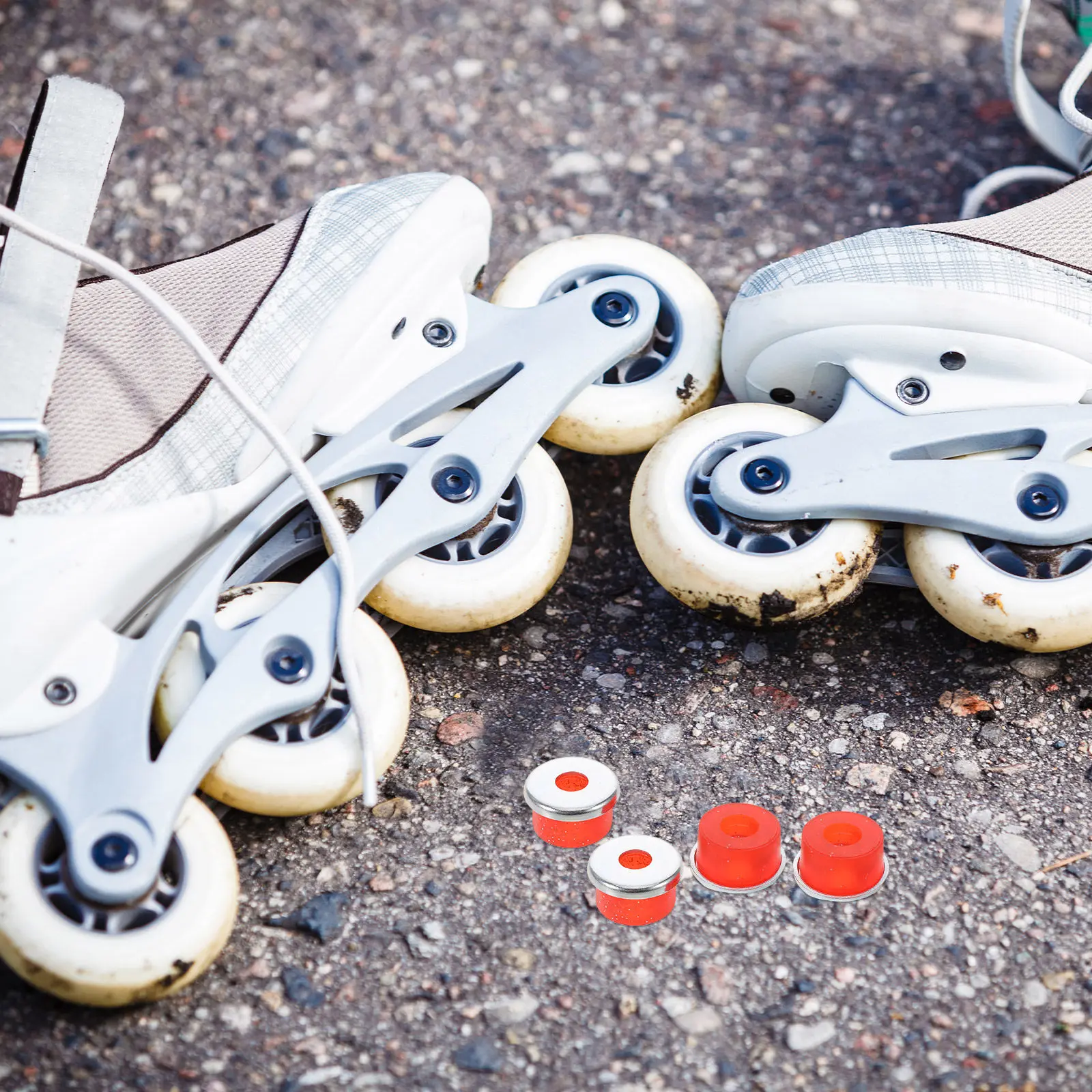 8Pcs Roller Skate Shock Absorbers High-Elasticity Skateboard Riser Pads for Quad Inline Skates Smooth Gliding Stability Cushions view 4