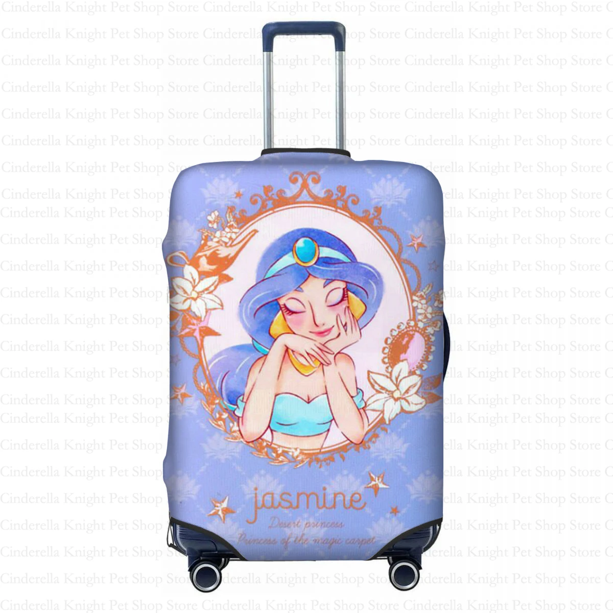 Princess Jasmine Disney Personalized Pattern Luggage Cover Travel Watercolor Luggage Protective Cover Elastic Trolley Case Cover