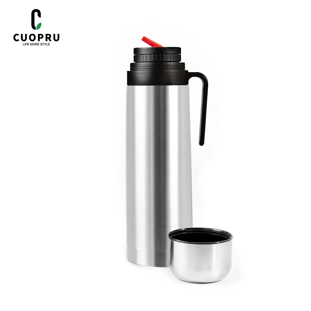 Cuopru Yerba Mate Thermos 1000 ML Stainless Steel Vacuum Flask Heat Insulated Argentino Water Bottle Hot Sale