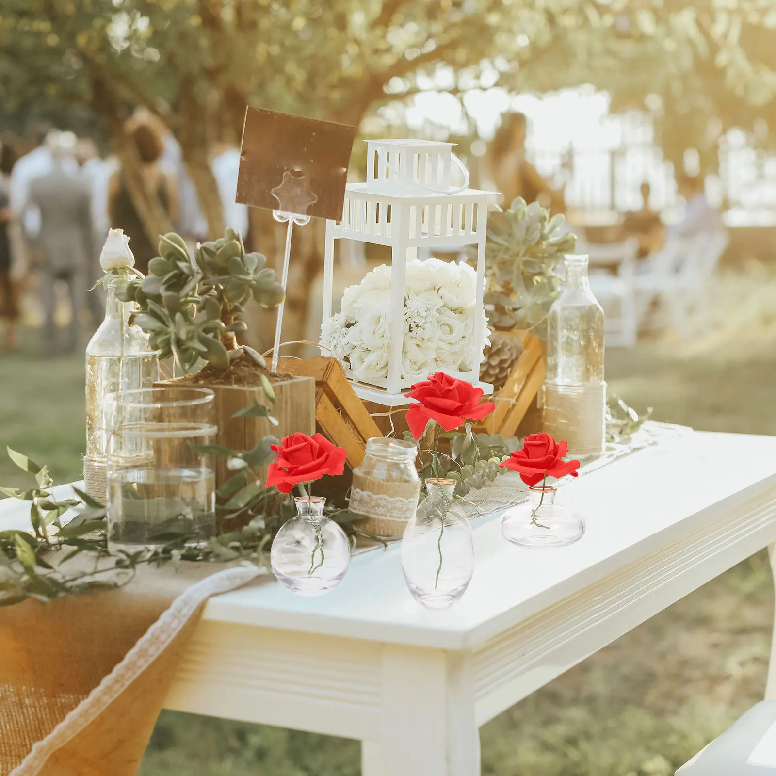 

3Pcs Glass Vase Set Elegant Environmental Friendly No Odor Flower Holder for Home Office Mall Exhibition Decorative Arrangement