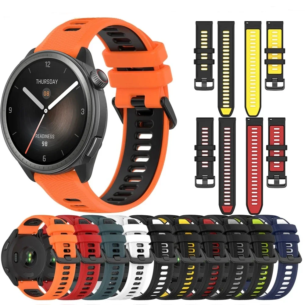 

Sports Silicone Strap for Amazfit Balance Quick 20mm 22mm Breathable Wrist Wristband Accessorie