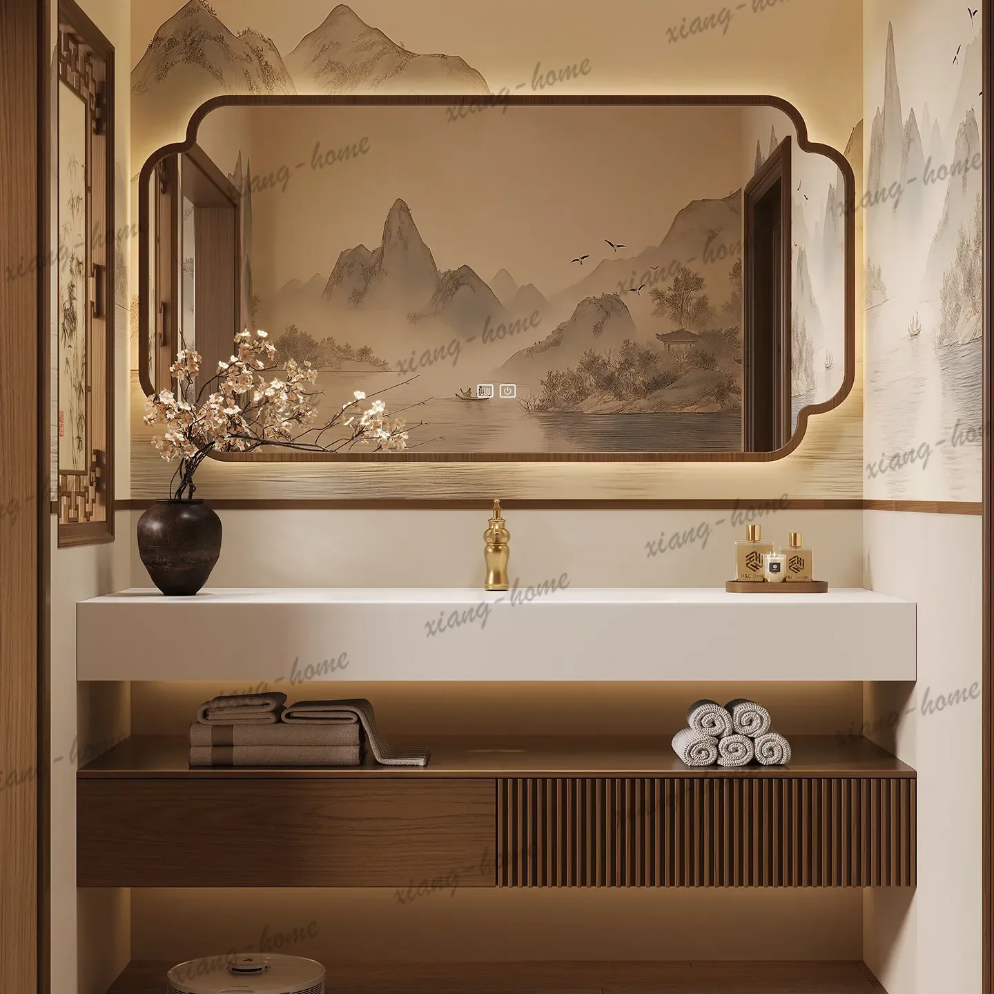 Modern Gadgets Cupboard Bar Paper Makeup Vanity Mirror Dressers Bathroom Cabinet Display Space Saver Gabinete Trendy Furniture