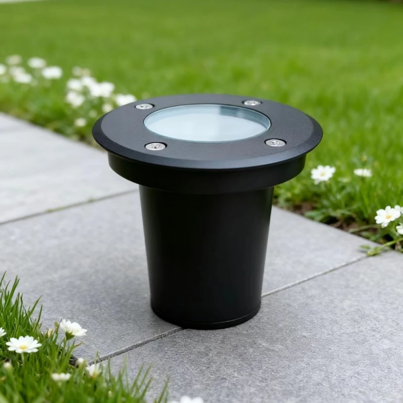 GU10 Underground Light Black MR16 Buried Light Waterproof Garden Floor Lamp Landscape Lighting Outdoor MR16 GU10 Bulb Holder
