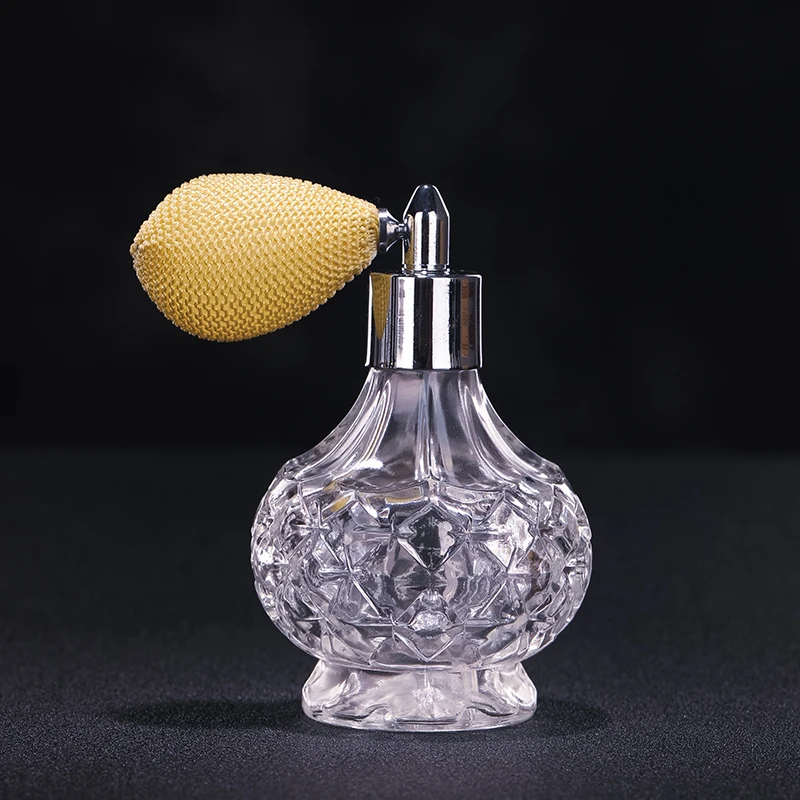 100ml Crystal Art Vintage Style Empty Refillable Perfume Atomizer Long Tassel Spray Bitter Bottle With Air Bag