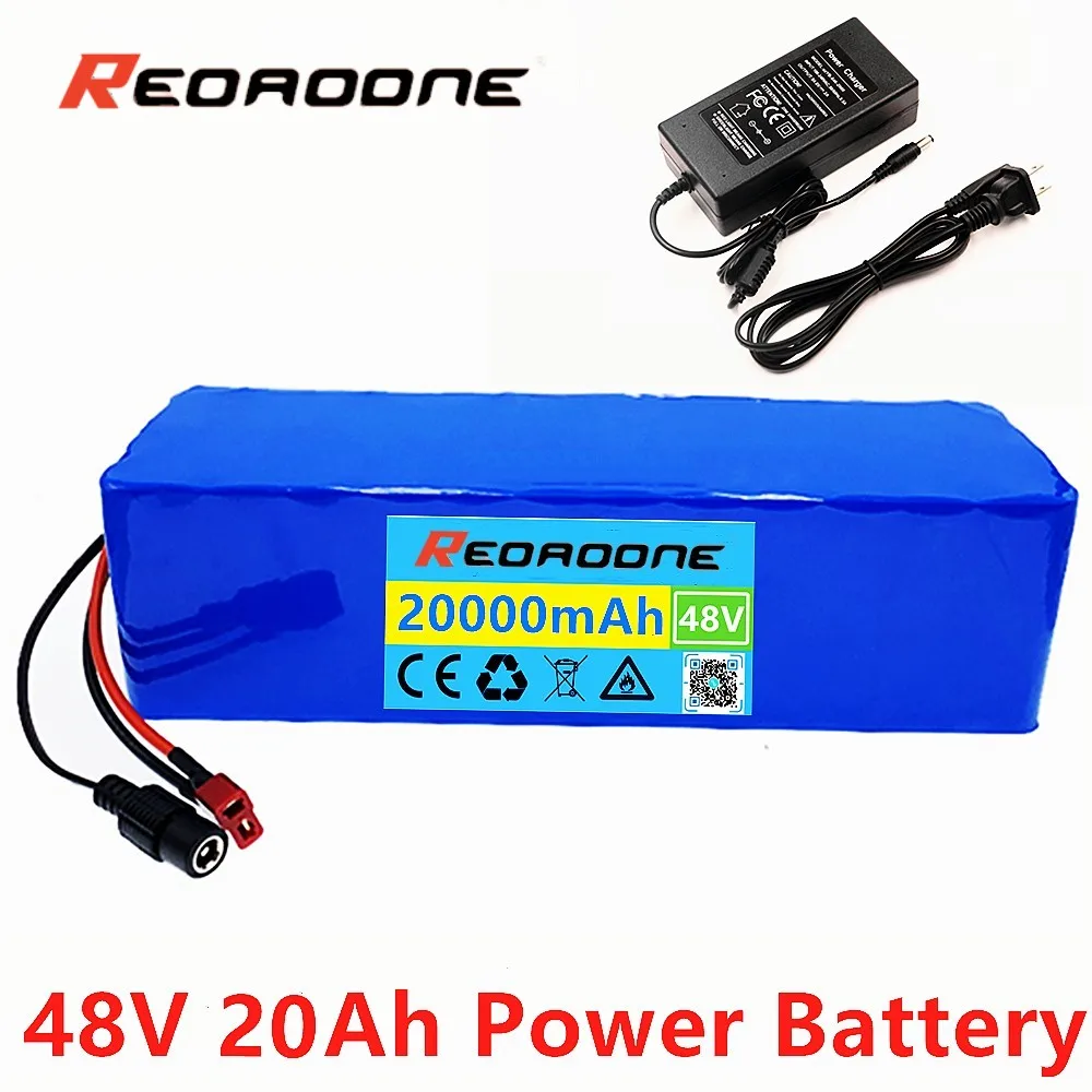 48V Lithium Ion Batterie 20Ah 1000W 13S3P 18650 Li-Ion Battery Pack for 54.6V 500W 750W 1000W 18650 Batteries Pack with Charger
