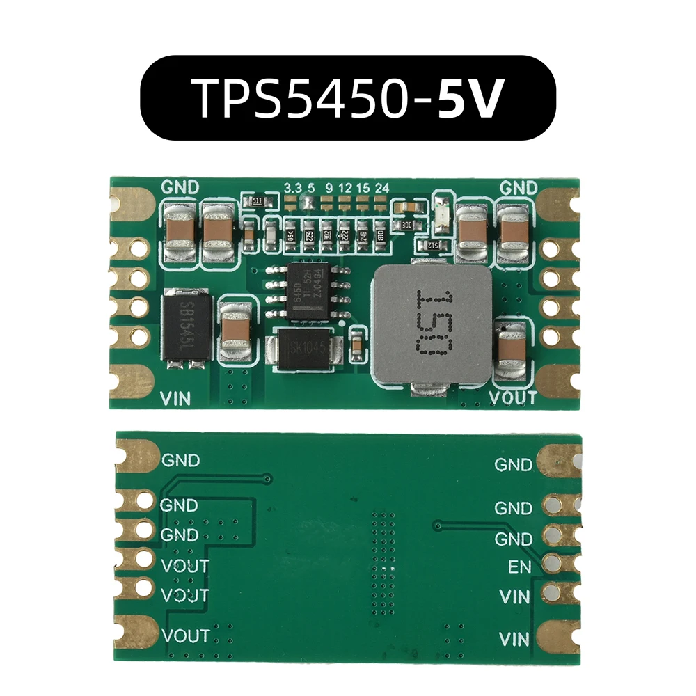TPS5450 5A Buck Switching Power Module DC-DC 5.5V-36V to 5V 3.3V 9V 12V 15V 24V Output Step-down Buck converter Low Ripple PCB