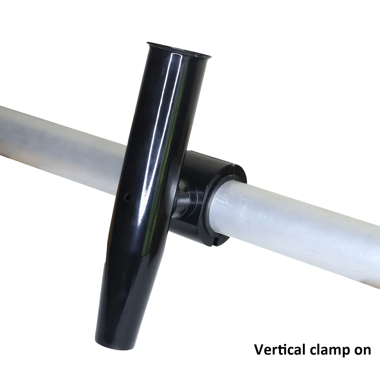 

Clamp Fit 2" and 1.5" Tubing CLAMP ON rail tower leaning postRaider SL10 Aluminum Single Fishing Rods Holders for Boat T Top