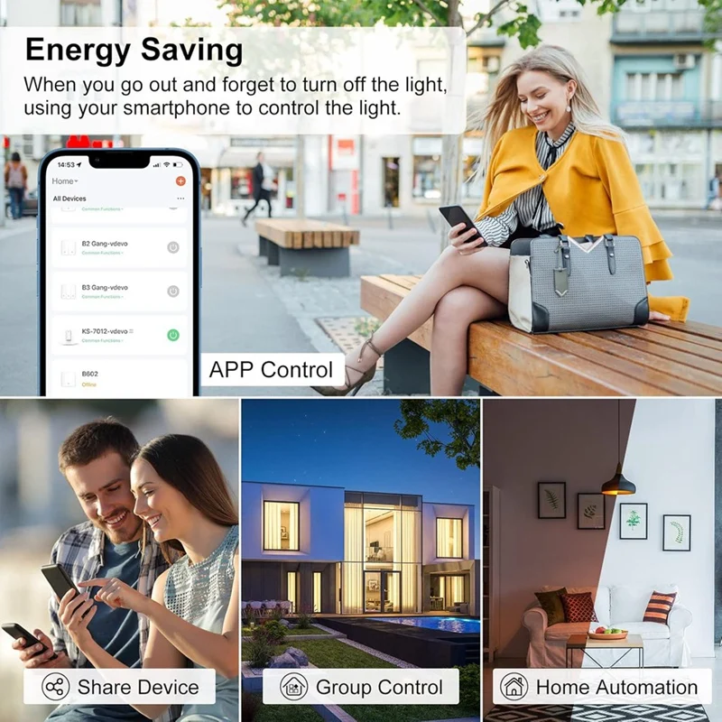 مفتاح خافت ذكي مفتاح الإضاءة واي فاي لأضواء LED مع التحكم في تطبيق الحياة الذكية التحكم الصوتي الذكي