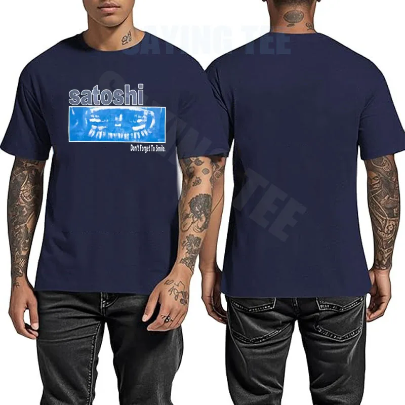Satoshi Nakamoto T‑shirt 3D Novelty Print Women Men Vintage Soft Cotton Short Sleeve Tee Y2K Street Hip Hop Loose Casual Shirts