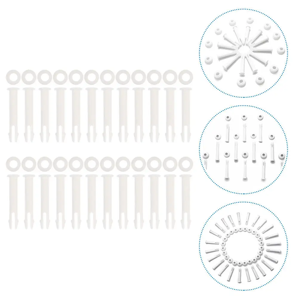 Pool Joint Pins with Caps 24Pcs Plastic Replacements for Frame Tubes Water Sealing Rust Prevention