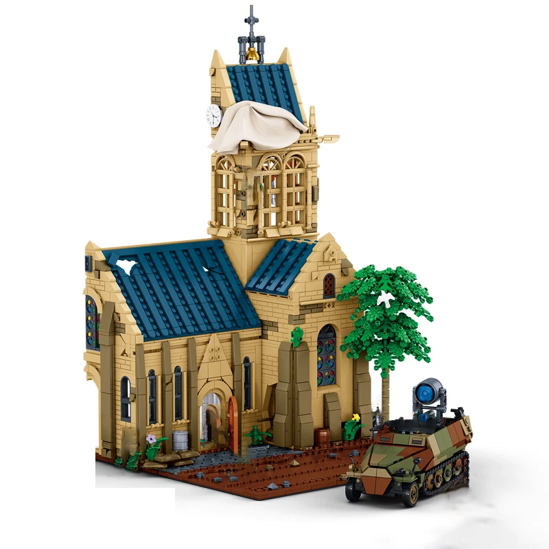 

2235PCS St. Mel's Eglis Church Building Blocks Set, Architectural Street Scene Ornament, Educational Assembly, Birthday Gift