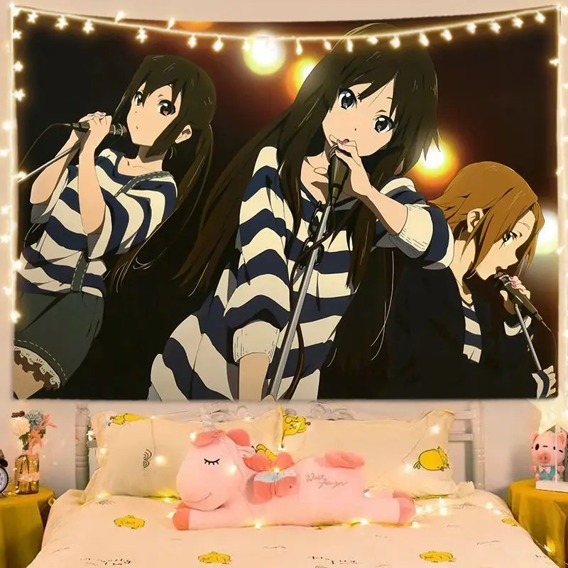 VIKAMA Anime Concert Singing Tapestry, Stage Mic Wall Hanging for Bedroom Dorm Music Room Decor