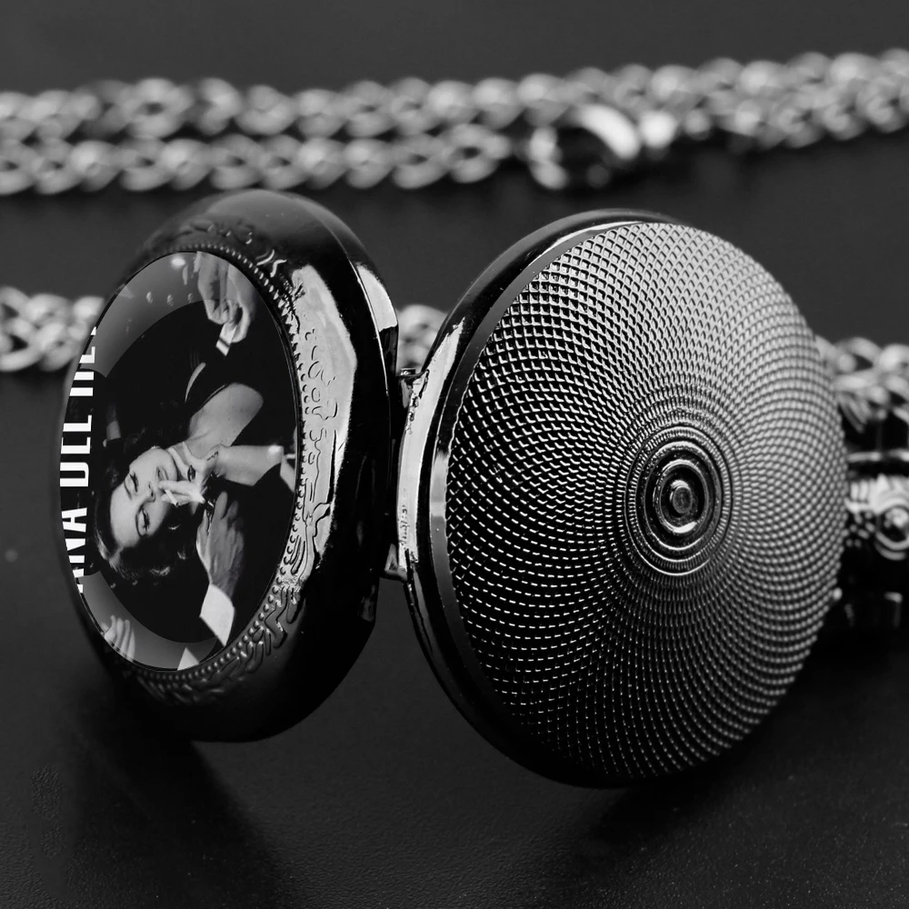 Classic Singer Design Vintage Cool Quartz Pocket Chain Watch Necklace Watches For Men Women Unique Gifts Mens Pocket Watches