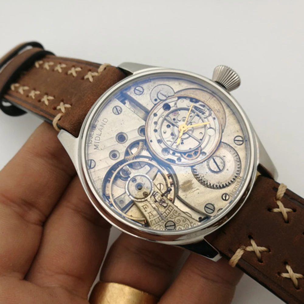 Men\'s Limited Edition Watch Independent Watchmaker Works Full Automatic Mechanical Stainless Steel Waterproof Retro Punk Watch