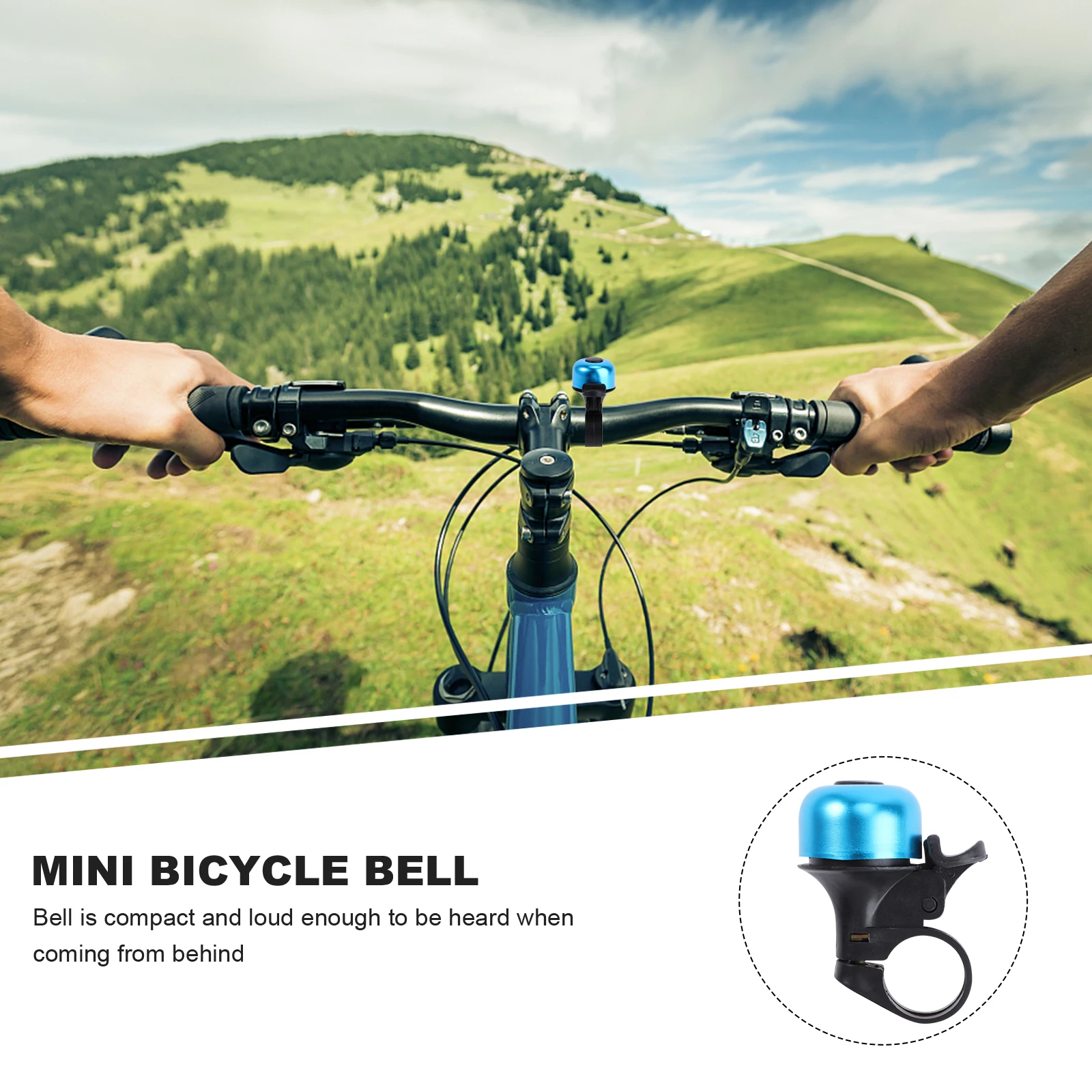 

Silver 30mm Mini Bike Bell Alloy Hard Plastic Material Loud Clear Sound for Cycling Safety Bike Bell Ring