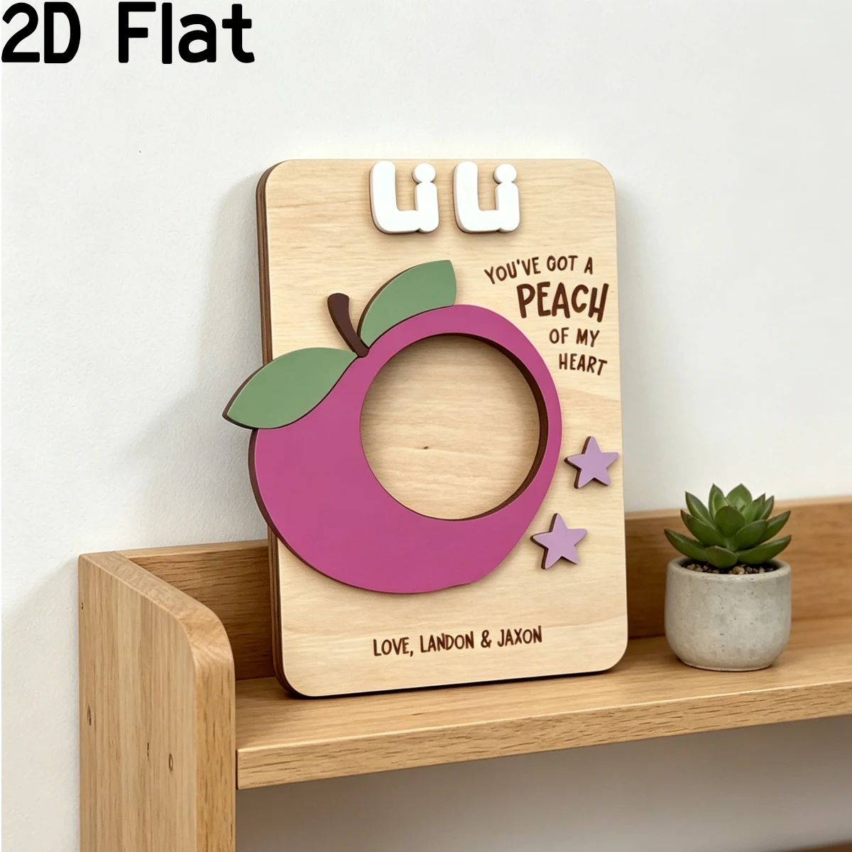 Özel erik rengi ahşap isim pla - Home Decor Diy incelemesi ve fiyatı