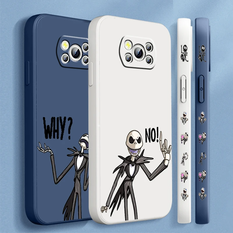 

Jack Skeleton Cartoon Liquid Left Rope For Xiaomi Mi Poco X6 X5 X4 X3 M6 M5 M5S M4 M3 F5 F4 F3 C65 C55 C40 Pro 5G 4G Back