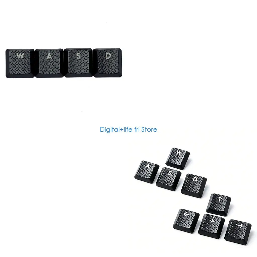E06D Texture Nonslip Carbon Fiber Gaming Keyboard Keycap Low Profile Best for Gamers