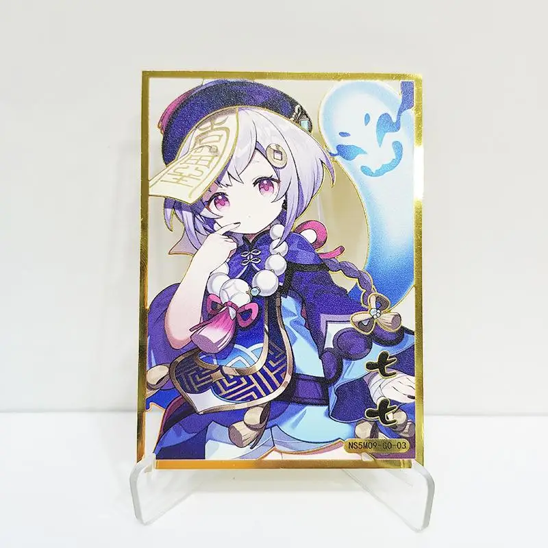 Goddess Story Genshin Impact Klee Nahida Diona Anime Character Bronzing Game Collection Flash Card Cartoon Toys Christmas Gift