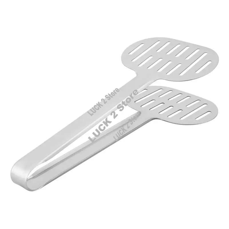Cleaner Parts Stainless Steel Turner Tongs Kitchen Double Spatula Bread And Burger Tongs For Cooking Food-Barbecue Clamp Buffet