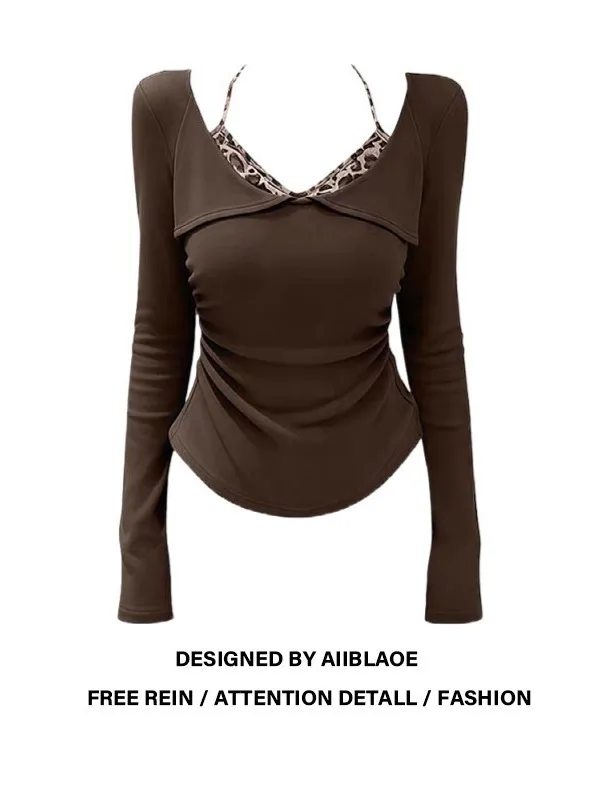 

plus Size Women's Slimming Long Sve T-irt Casual Sle Base Layer irt Inner Wear Ne Hanging Autumn Winter Top
