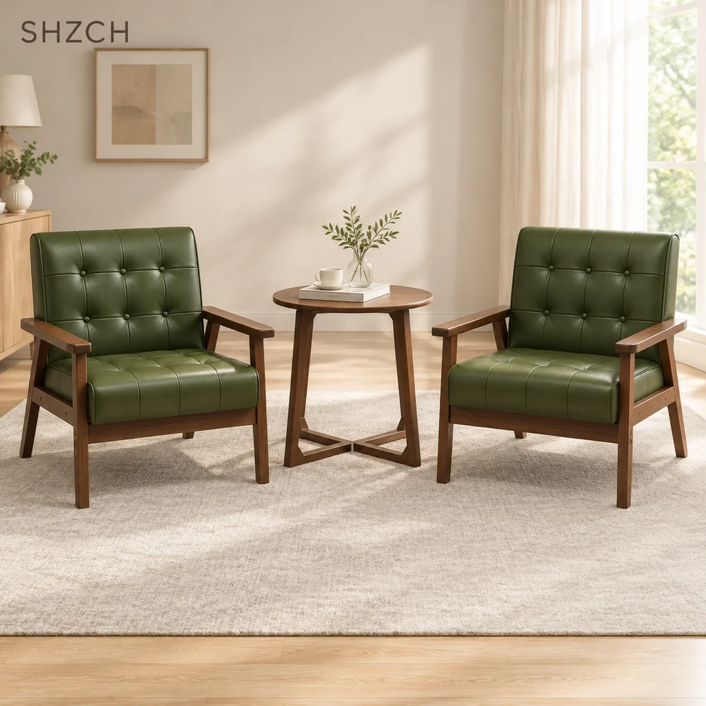 Joylive American Retro Solid Wood Double Booth Leather Sofa For Coffee Restaurant Negotiation Bar Milk Tea Shop Table And Chair