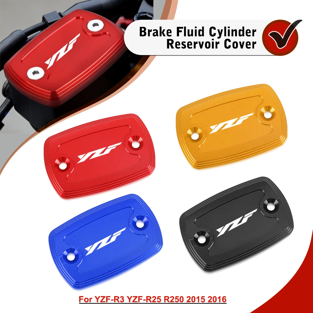

Front Brake Reservoir Cover For YAMAHA YZF-R3 YZF-R25 YZF R3 R250 2015 2016 Motorcycle Accessories Oil Fluid Cylinder Cap