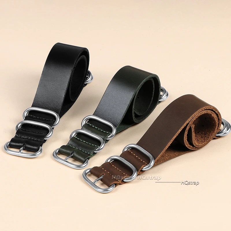 Vintage Cowhide Watch Band 18mm 20mm 22mm Handmade Cow Watch Strap for Seiko Replacement for Casio Men Women Watch Accessories