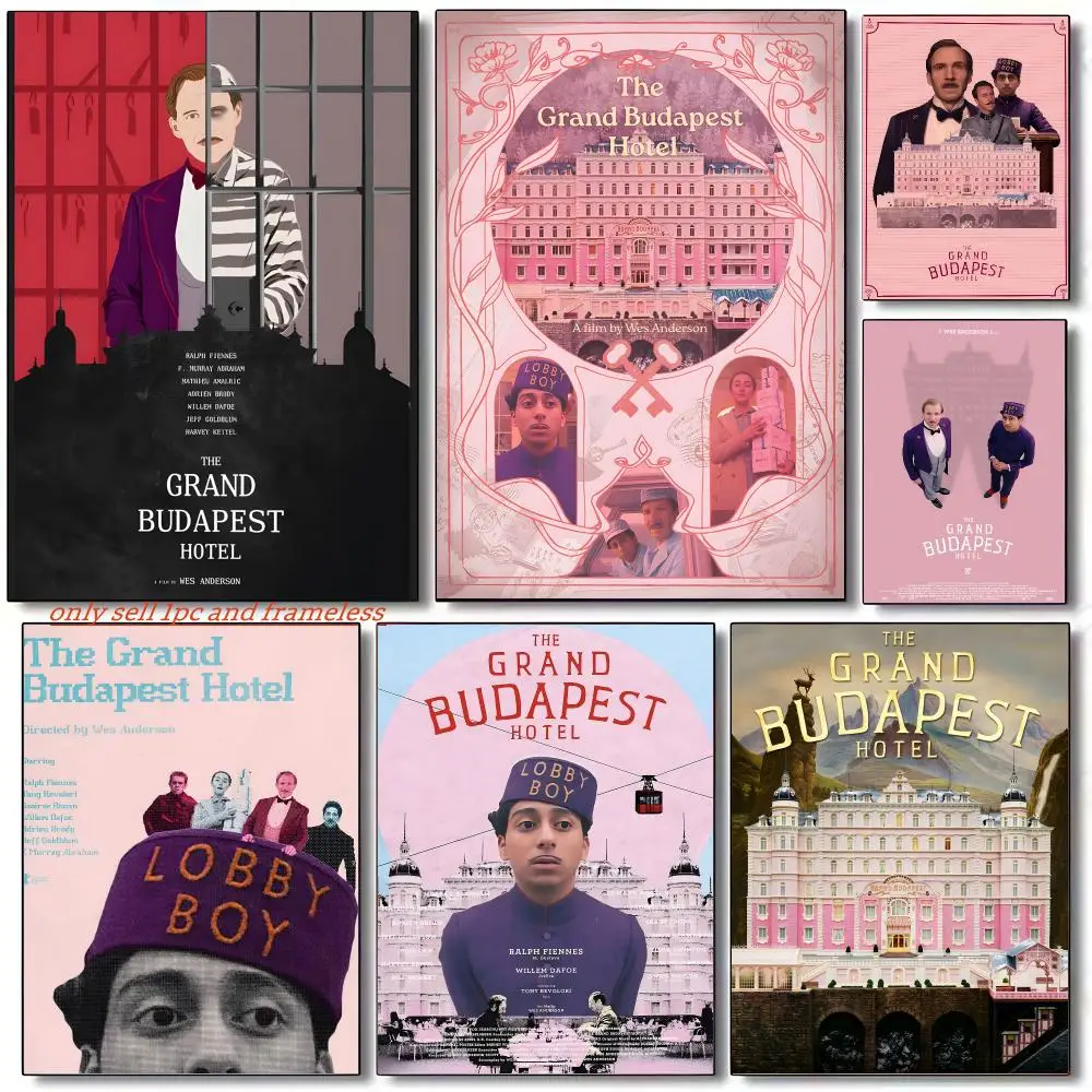 Classic Film T-The Grand Budapest Hotel Poster Wall art poster paintings are suitable for clubs living rooms bedroom