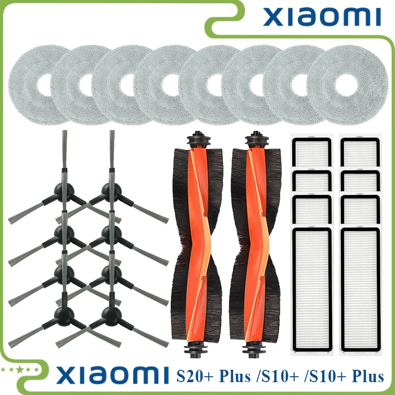 For Xiaomi Robot Vacuum S20+ / S10 Plus / B108GL / B105 / B108CN B113CN Compatible Parts Accessories Filter Main Side Brush Mop