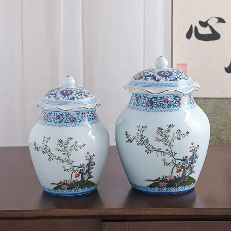 Ceramic Jar Exquisite Arrangement Vase Storage Bottle