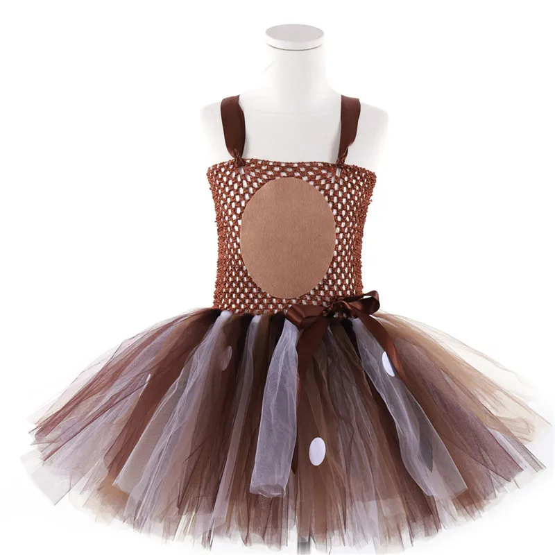 لطيف الاطفال كبير البرقوق الغزلان تلعب فستان الفتيات مأدبة ثوب مسائي احتفالي الفتيات تأثيري حلي تزلف تنورة