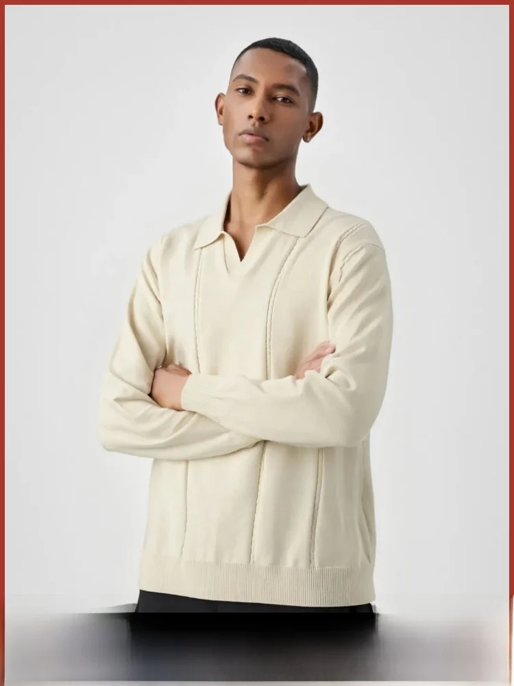 

Удобный дышащий мужской вязаный длинный свитер Све, мягкий, приятный для кожи, легкий, модный, городской, повседневный, O-Ne