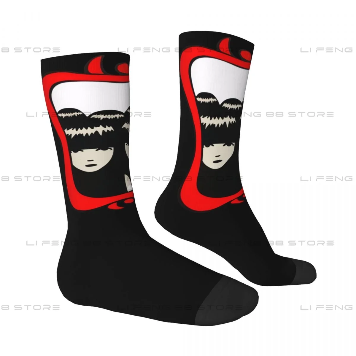 Emily The Strange Unisex Winter Socks Warm Happy Socks Street Style Crazy Sock