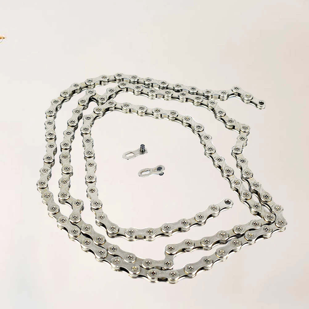 

Bicycle Chain 116 Sections for Mountain Bike Variable Speed Smooth Change Durable Electroplated Anti Rust Chain for Transmission