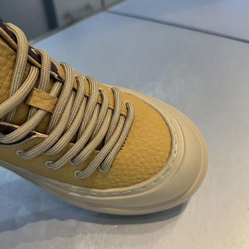 الخريف الرجال أحذية رياضية كاجوال منصة عالية أعلى سكيت أحذية مفلكنة أحذية رياضية للتنس الدانتيل يصل أحذية عالية الجودة في الهواء الطلق #5