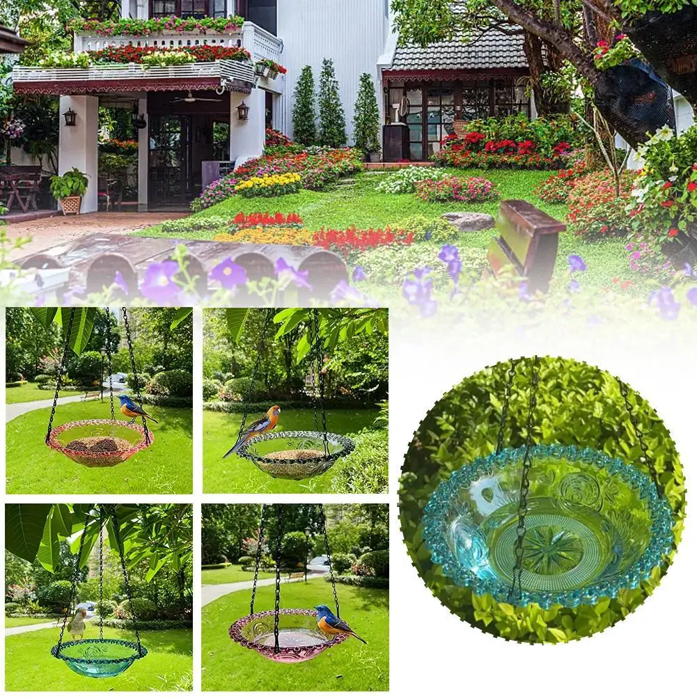 

4colors Outdoor Hanging Bird Feeder Garden Decoration Bird Bath Tray Water Drinker Pet Feeder For Bird Pet Supplies