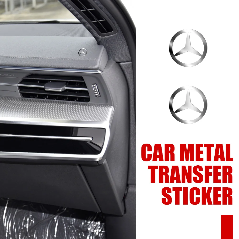 10PC Car Nickel Metal Letter Badge Interior Sticker Decoration for Mercedes Benz W211 W213 C300 W220 W221 S400 S500 W108 GLA AMG