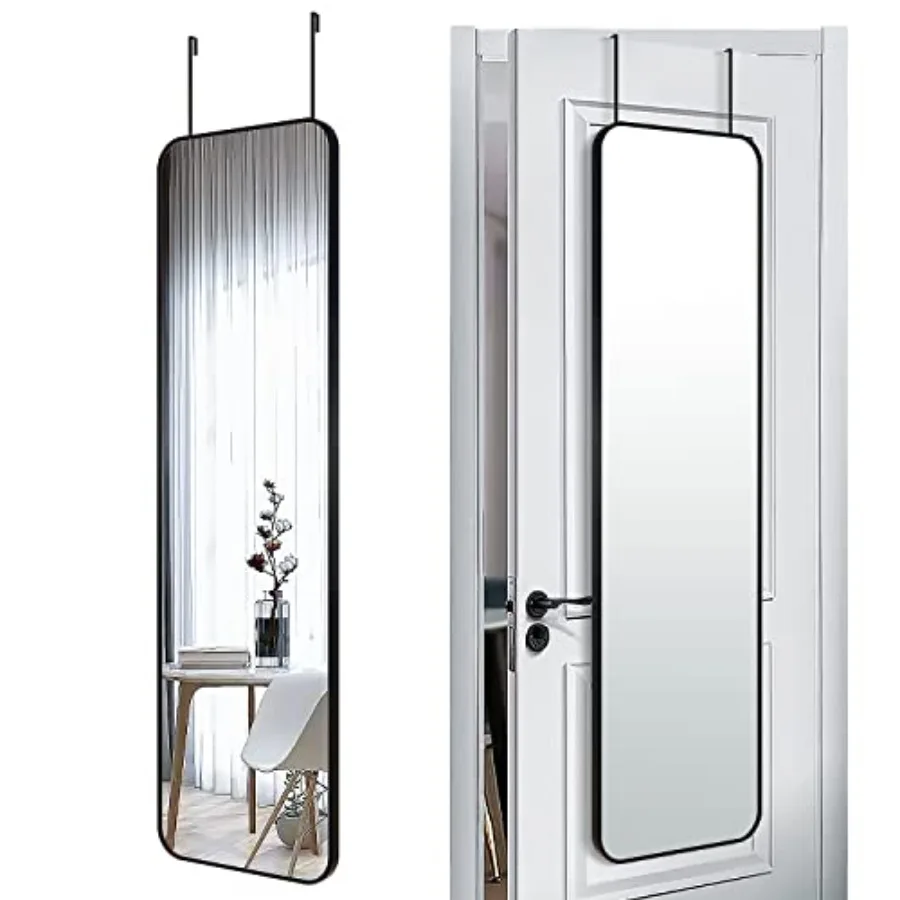 

47x14 Mirror Rectangle Full Body Length Door Hanging Wall Mounted Metal Aluminum Alloy Frame Dressing Make-up Mirrors for Entry