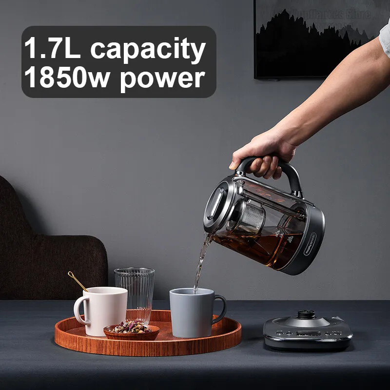 MORPHY RICHARDS czajnik elektryczny wielofunkcyjny czajnik zdrowotny podnoszony kosz na herbatę 1.7L 1850W bojler na wodę do domowego biura MR6088