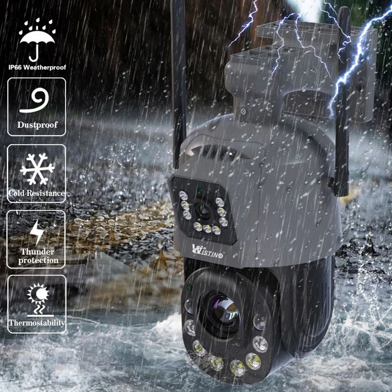 

Wistino 6k Icsee 50x Zooming Wireless 4G CCTV Camera Night Vision Audio Alarming Outdoor Waterproof Network Camera