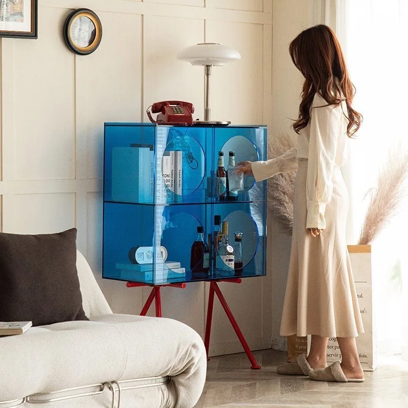 Storage cabinet Wine  Modern minimalist side  Dining side  Figure display