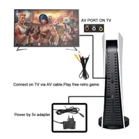 Retro GS5 Mini TV Handheld Game Console HD Two Player Wired Controllers Built in 300 Classic PS1 Compatible Video Game Gear 2