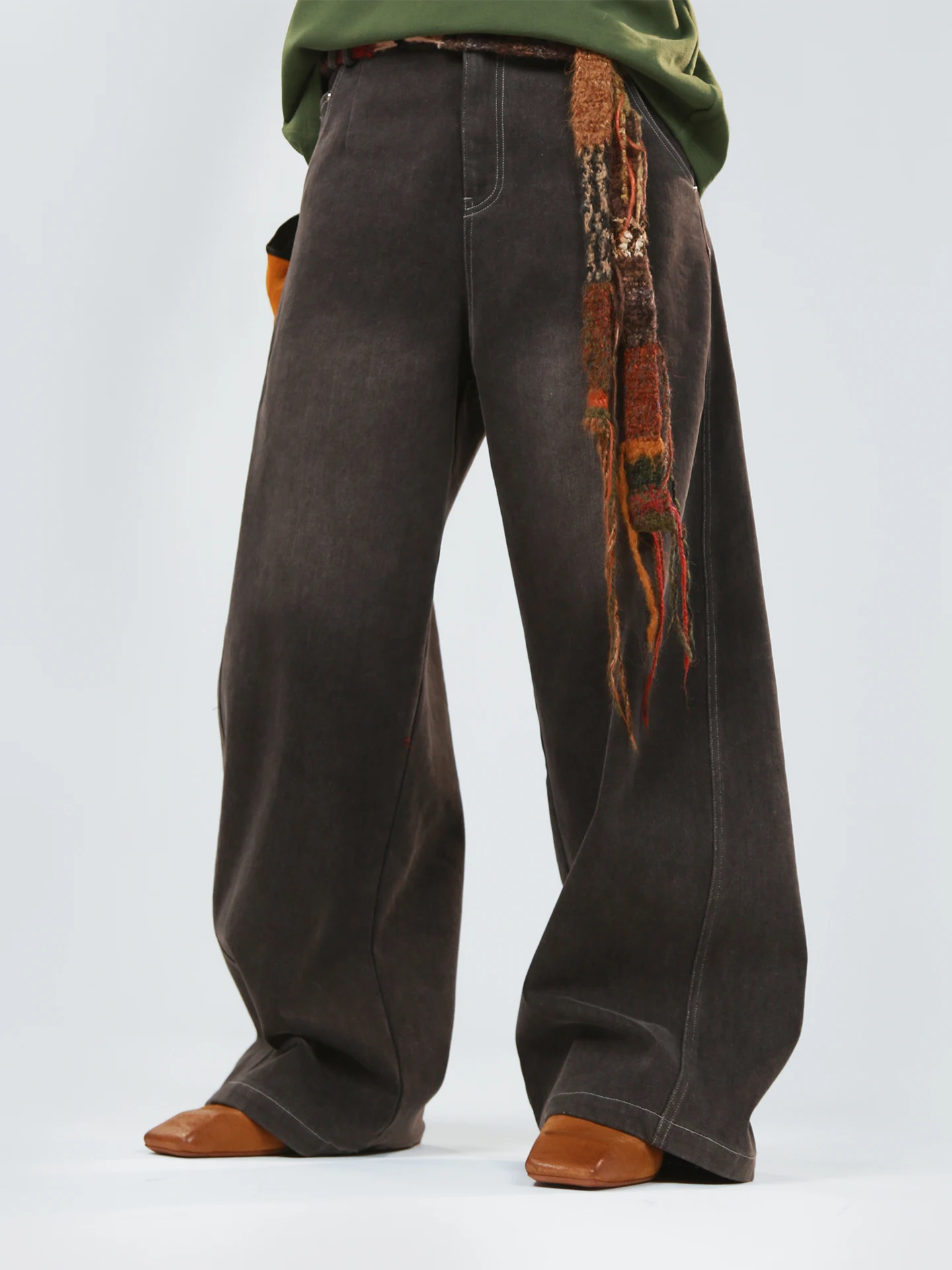 

Original 2026 New American High Street Fce Lined Wide Leg Banana Jeans Women Faion Warm Casual Thi Denim Winter Pants