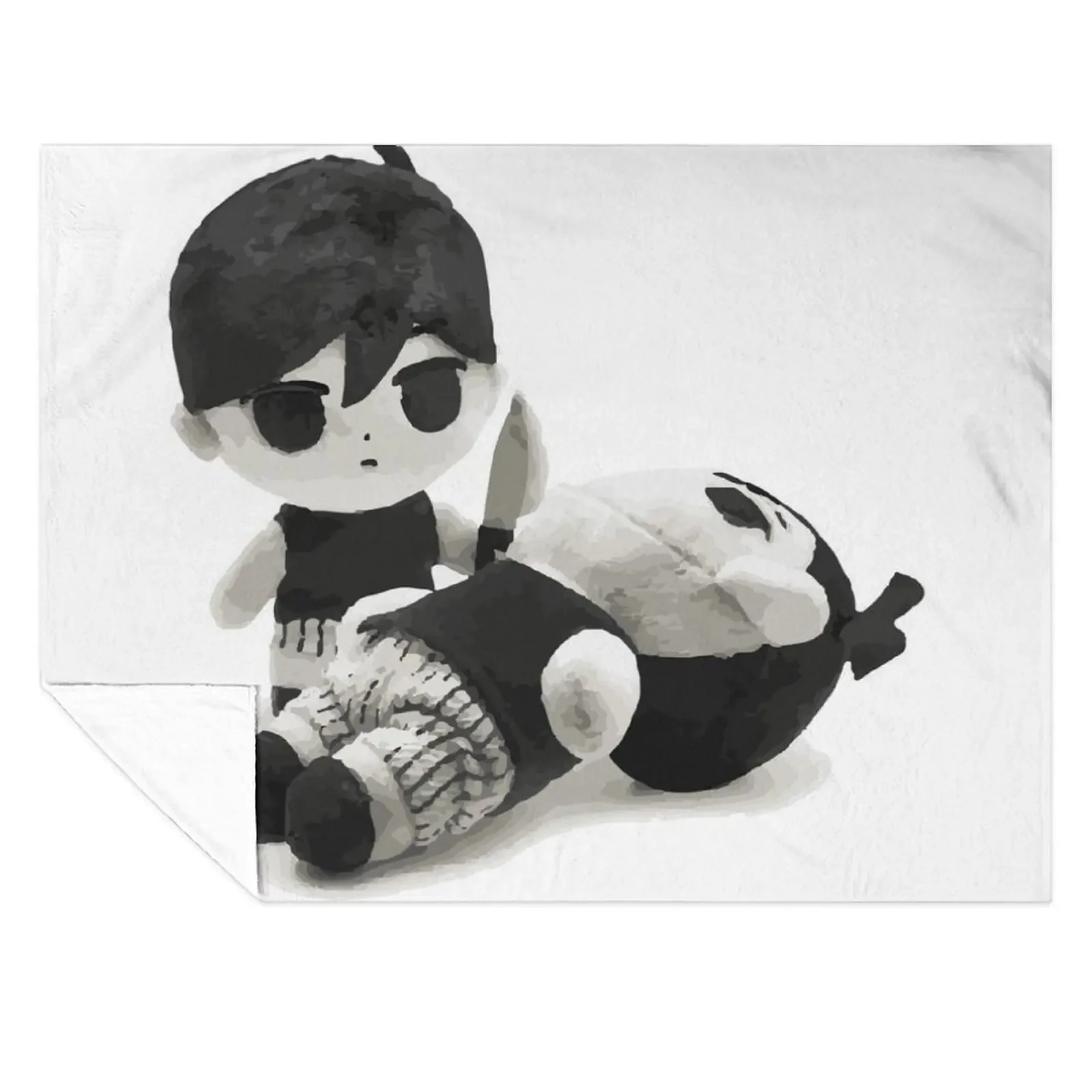 

Omori Plush Throw Blanket Furry anime for winter Sofa Quilt Blankets