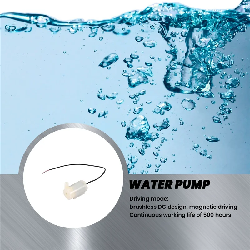 

1Pc Mini Micro-Submersible Water Pump Dc 2.5-6V Low Noise Brushless Motor Pump120l/H