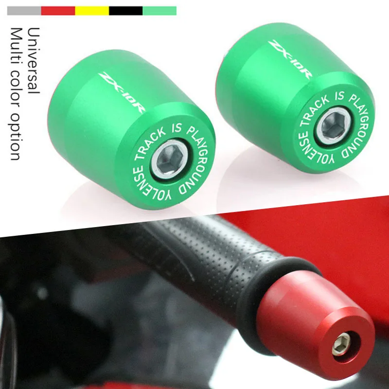 

Universal Motorcycle CNC Handlebar Grips Ends Caps Cover Fit For ZX-6R ZX-10R ZX6R ZX10R ZX-14R ZZR1400 ZX 6R 10R 14R