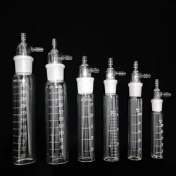 1pc/lot 10ml/25ml/50ml/75ml/125ml/250ml/275ml lab Glass Impact absorber bottle Absorption tube gas sampler bottle